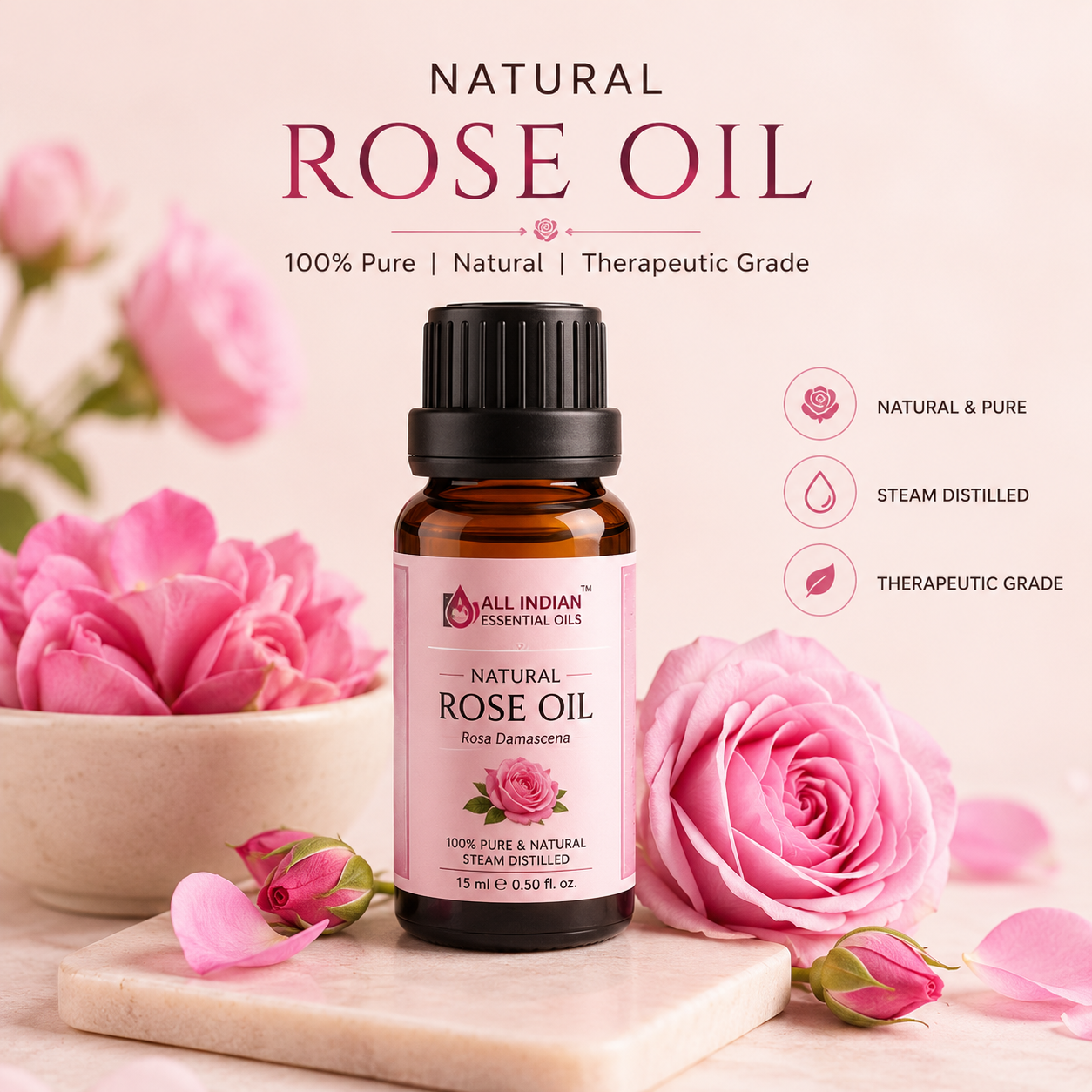 Natural Rose Oil The Natural Beauty Secret of Rose Flowers